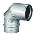 B & K DuraVent 4 in. D X 4 in. D 90 deg Galvanized Steel/Stainless Steel Stove Pipe Elbow 4PVL-E90